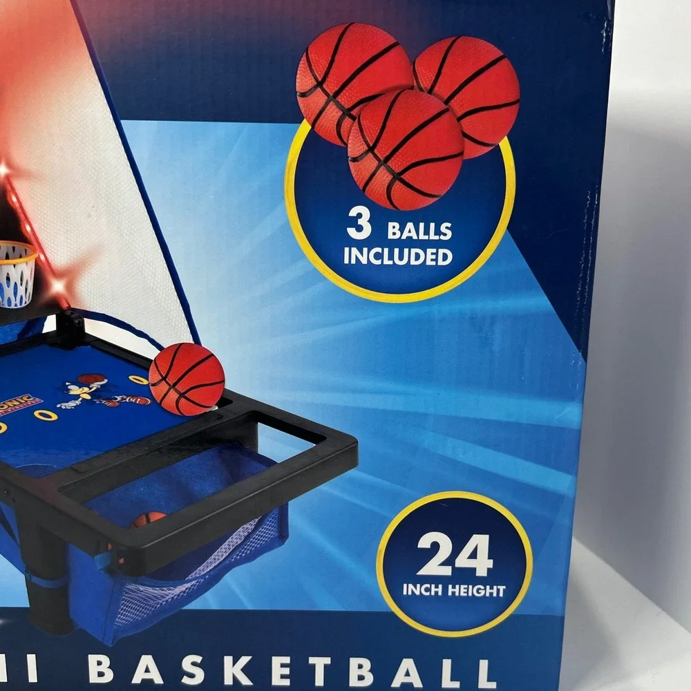 Sonic The Hedgehog Mini Basketball Light Up Arcade Game 24 Inch Sega New